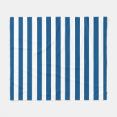 Couverture Polaire Rayures bleues et blanches (Devant (Horizontal))