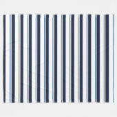 Couverture Polaire Rayures bleues et blanches (Devant (Horizontal))