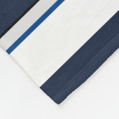 Couverture Polaire Rayures bleues et blanches (Coin)