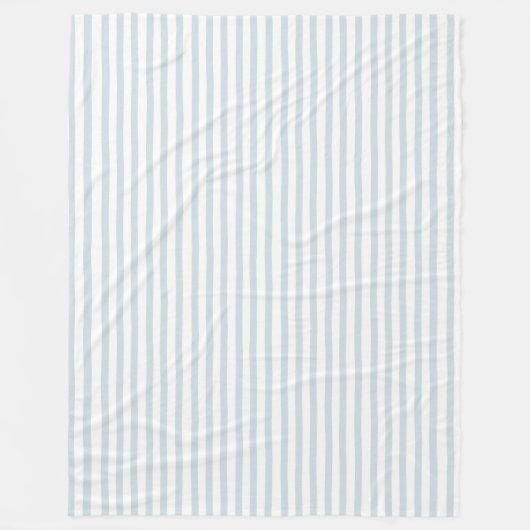 Couverture Polaire Rayures Bleues et Blanches Chic (Devant)