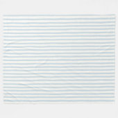 Couverture Polaire Rayures Bleues et Blanches Chic (Devant (Horizontal))