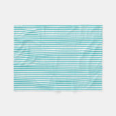 Couverture Polaire Rayures bleues et blanches d'Aqua (Devant (Horizontal))
