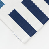 Couverture Polaire Rayures bleues et blanches de navigation de photo (Coin)