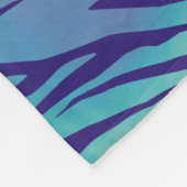 Couverture Polaire Rayures bleues et pourpres d'Aqua de zèbre (Coin)