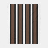 Couverture Polaire rayures Brown, noir et blanc (Devant)