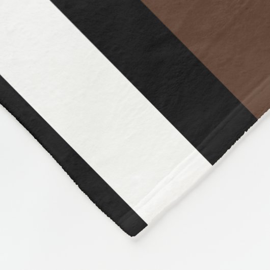 Couverture Polaire rayures Brown, noir et blanc (Coin)
