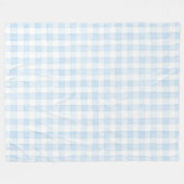 Couverture Polaire Rayures carreaux bleu clair blanc (Devant (Horizontal))