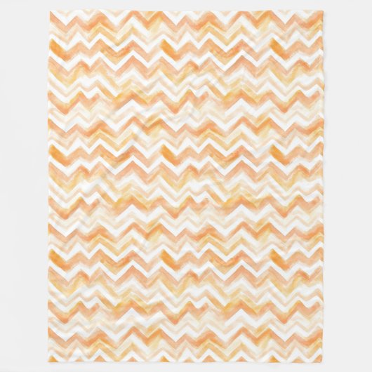 Couverture Polaire Rayures Chevron Orange Pêche (Devant)