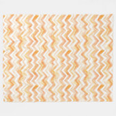 Couverture Polaire Rayures Chevron Orange Pêche (Devant (Horizontal))
