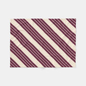 Couverture Polaire Rayures chocolat marron et blanc antique (Devant (Horizontal))