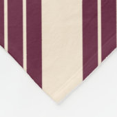 Couverture Polaire Rayures chocolat marron et blanc antique (Coin)
