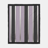 Couverture Polaire Rayures Classiques Violet Noir et Argent (Devant)