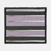 Couverture Polaire Rayures Classiques Violet Noir et Argent (Devant (Horizontal))