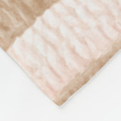 Couverture Polaire Rayures Crème Beige Rose (Coin)