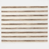 Couverture Polaire Rayures Crème Marron (Devant (Horizontal))