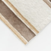 Couverture Polaire Rayures Crème Marron (Coin)