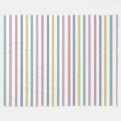 Couverture Polaire Rayures de bonbons rétro (Devant (Horizontal))