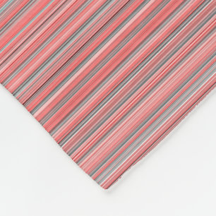 Couverture Polaire Rayures de corail clair