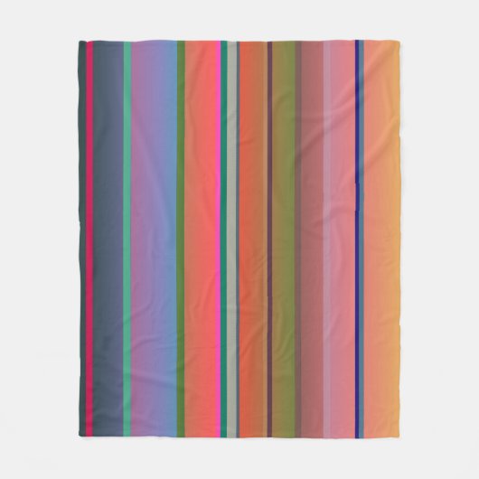 Couverture Polaire Rayures de coucher de soleil (Devant)
