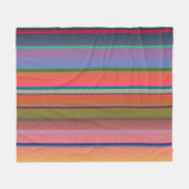 Couverture Polaire Rayures de coucher de soleil (Devant (Horizontal))