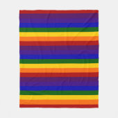 Couverture Polaire Rayures de couleur arc-en-ciel (Devant)