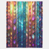 Couverture Polaire Rayures de couleur brillant (Devant)