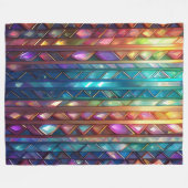 Couverture Polaire Rayures de couleur brillant (Devant (Horizontal))