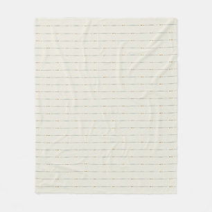 Couverture Polaire Rayures de lin texture boho cottagecore géo modern
