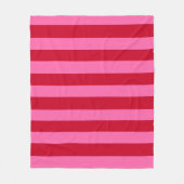 Couverture Polaire Rayures de menthe rose et rouge (Devant)