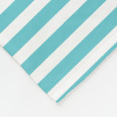 Couverture Polaire Rayures de monogramme et bleu marine blancs (Coin)