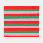 Couverture Polaire Rayures de Noël contemporaines (Devant (Horizontal))