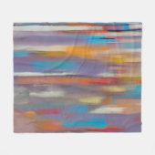 Couverture Polaire Rayures de peinture colorées (Devant (Horizontal))