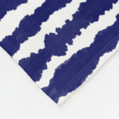 Couverture Polaire Rayures de style batik indigo (Coin)