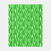 Couverture Polaire Rayures de zèbre - Nuances de vert citron (Devant)