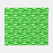 Couverture Polaire Rayures de zèbre - Nuances de vert citron (Devant (Horizontal))