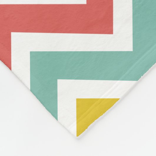 Couverture Polaire Rayures de zigzag de Chevron (Coin)