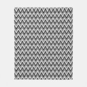 Couverture Polaire Rayures d'Ikat Chevron - grises/gris, noir et (Devant)
