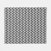 Couverture Polaire Rayures d'Ikat Chevron - grises/gris, noir et (Devant (Horizontal))