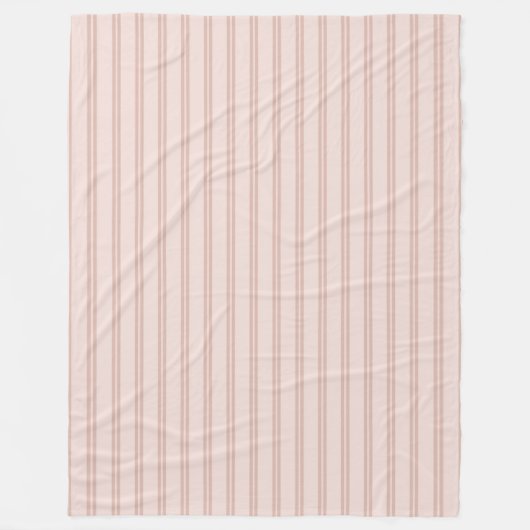 Couverture Polaire Rayures doubles roses (Devant)