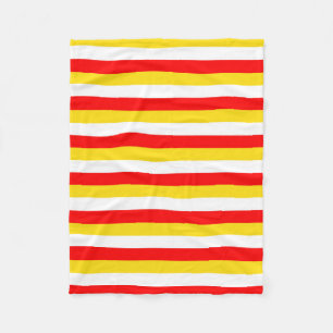 Couverture Polaire Rayures du drapeau de Guernesey rouge jaune blanc