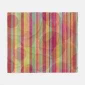 Couverture Polaire Rayures et cercles multicolores (Devant (Horizontal))