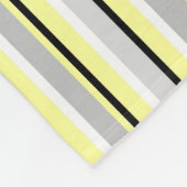 Couverture Polaire Rayures grises et jaunes (Coin)