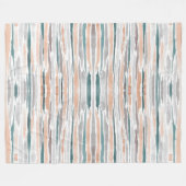Couverture Polaire Rayures grises pâles de lavage d'aquarelle de (Devant (Horizontal))