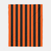 Couverture Polaire Rayures Halloween noir et orange  (Devant)