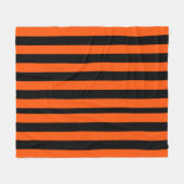 Couverture Polaire Rayures Halloween noir et orange  (Devant (Horizontal))