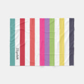 Couverture Polaire Rayures horizontales larges d'arc-en-ciel Girly (Devant (Horizontal))