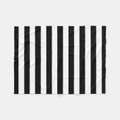 Couverture Polaire Rayures horizontales larges noires et blanches à (Devant (Horizontal))