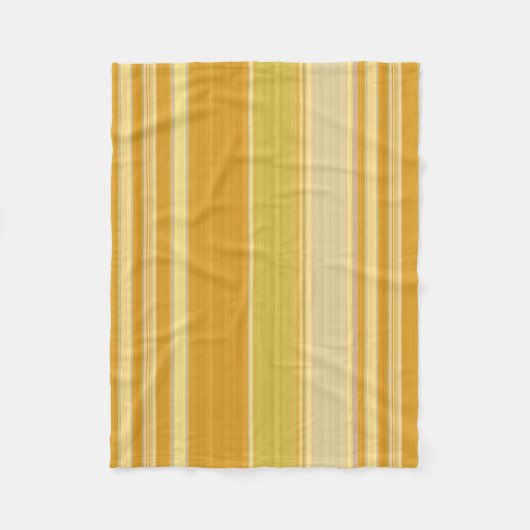Couverture Polaire Rayures Jaune Ensoleillé (Devant)