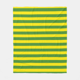 Couverture Polaire Rayures jaune et verte