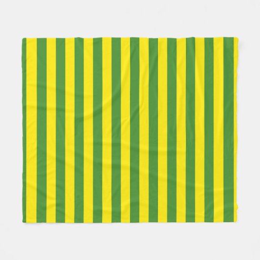 Couverture Polaire Rayures jaune et verte (Devant (Horizontal))